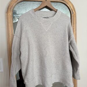 Aerie Cream Ribbed Knit Sweater